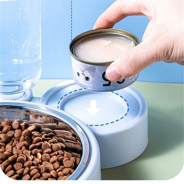 Pet Drinking Water Feeder Stainless Steel Cat Bowl