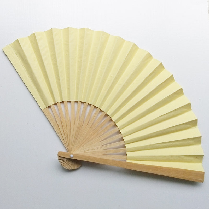 Double - Sided Plain Paper Fans Can Be Customized Color