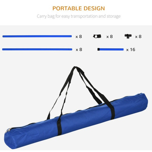 4-piece Dog Agility Training Equipment With Height-adjustable Jumping Poles