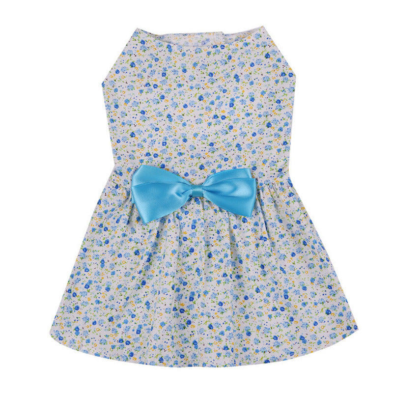 [not suitable] Floral Dress with Bow Skirt