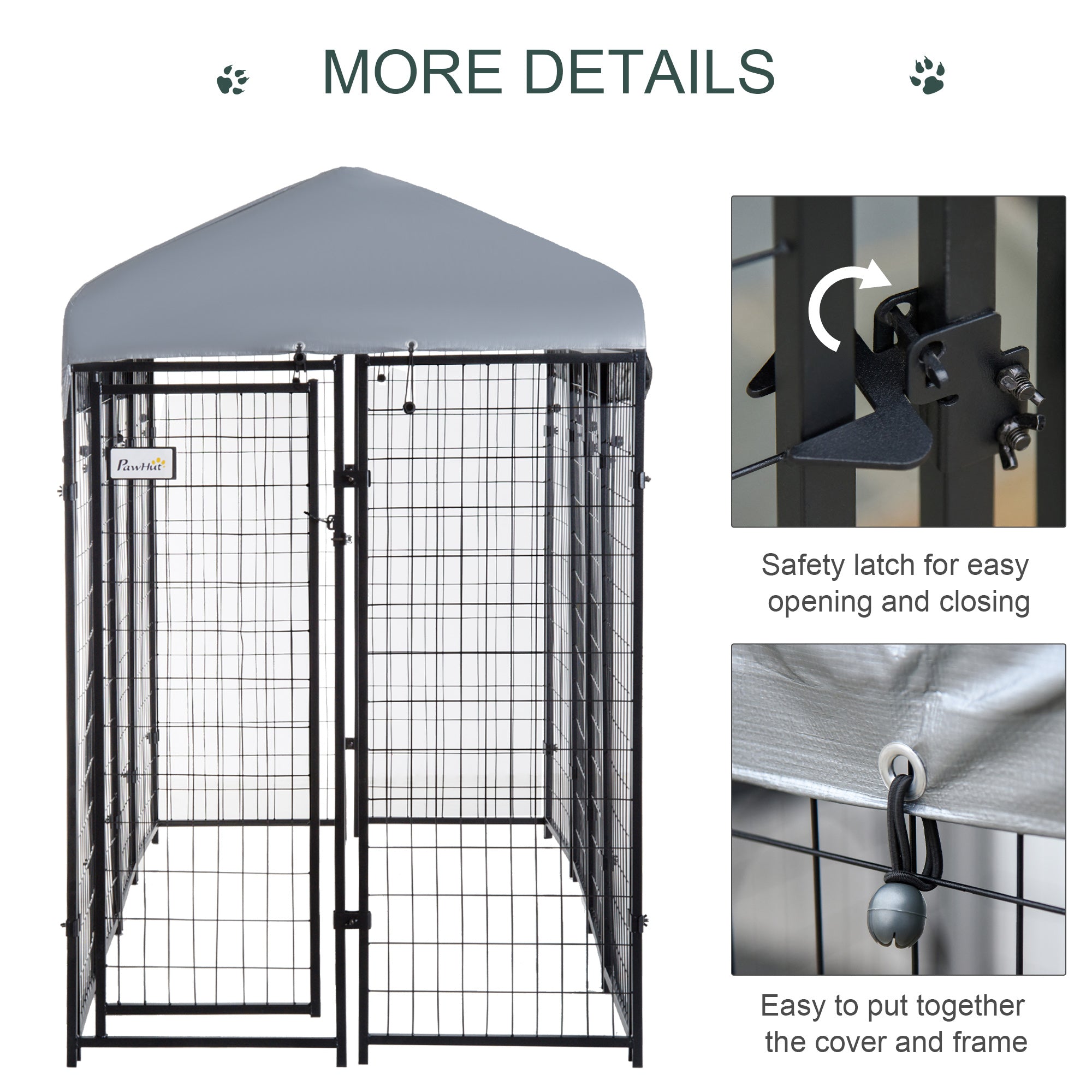 Outdoor Dog Kennel with Roof